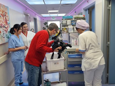 Tg1 medicina all'ospedale di Forlì  Riprese alla Chirurgia Senologica di Forlì. jpeg