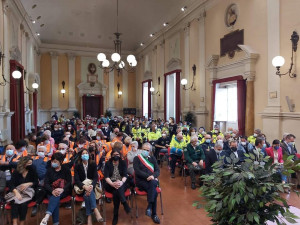 Il Sindaco di Forlì e il Prefetto di Forlì - Cesena ringraziano in Comune tutti i volontari che hanno prestato servizio all&#039;hub vaccinale forlivese in una toccante cerimonia