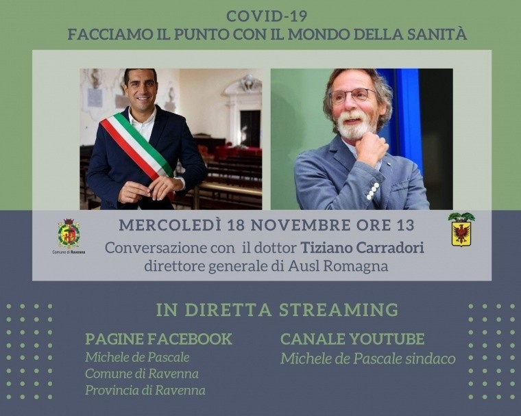 Conversazione del sindaco di Ravenna con il direttore generale Tiziano Carradori in diretta streaming