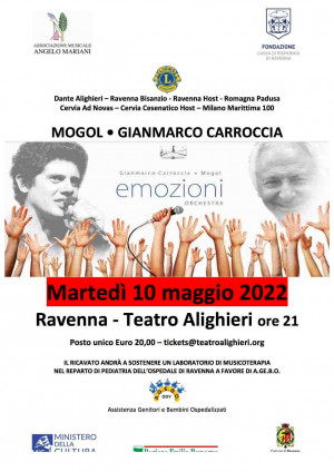 Martedì 10 maggio al Teatro Alighieri di Ravenna un evento musicale a favore della Pediatria dell&#039;Ospedale