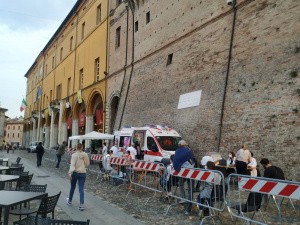 L&#039;unità mobile per le vaccinazioni in piazza a Cesena