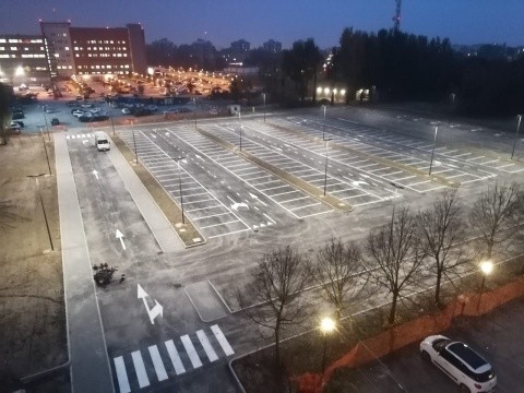 Il nuovo parcheggio visto dall&#039;alto