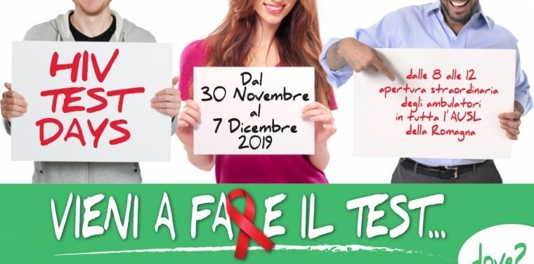 Giornata mondiale contro l&#039;Aids, HIV TEST DAYS in Romagna per prevenire e informare