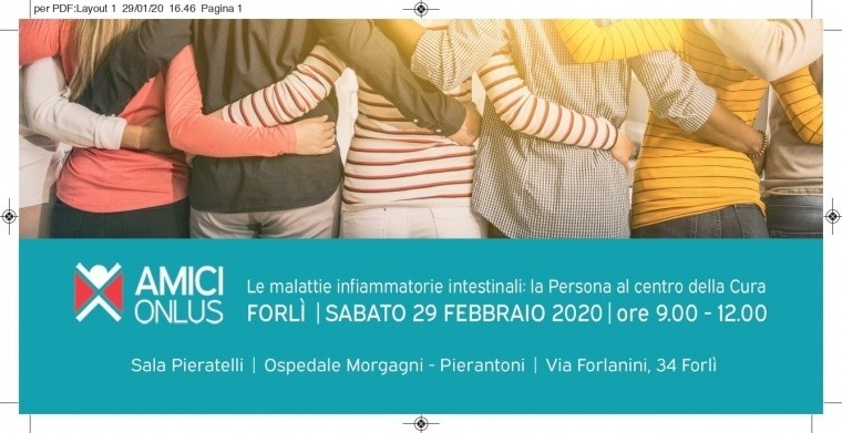 Incontro tra medici e pazienti dal titolo &quot;Le malattie infiammatorie croniche intestinali: la persona al centro della cura&quot; - Forlì, 29 febbraio 2020