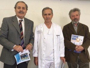 Da sinistra, il dottor Romeo Giannei, il dottor Francesco Montanari e il signor Roberto Tilio