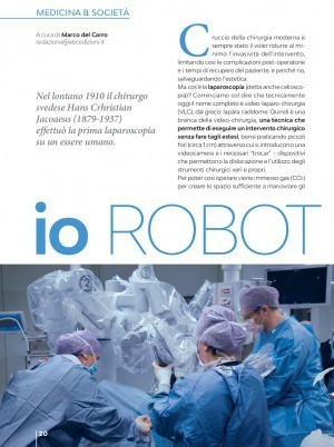 I primi dieci anni di robotica dell&#039;ospedale di Forli in un servizio sulla rivista Corofar Salute