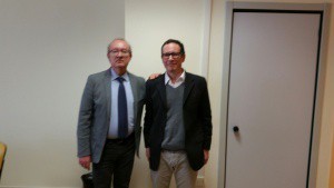 Il dottor Giulio Rossi, col direttore sanitario dell&#039;Ausl Romagna dottor Stefano Busetti