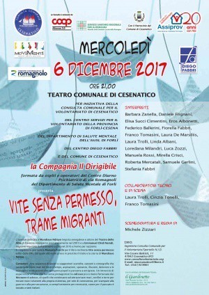 Il Dipartiemnto di Salute Mentale di Forlì presenta "Vite senza permesso, trame migranti" (6 dicembre, Cesenatico)