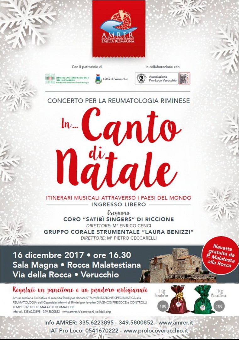 &quot;In...Canto di Natale&quot;, il 16 dicembre a Verucchio concerto per la Reumatologia Riminese