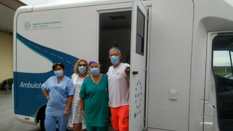 &quot;VacciniAmo la Riviera&quot;: 65 le dosi somministrate nella clinica mobile a Marina di Ravenna nella serata di venerdì 6 agosto
