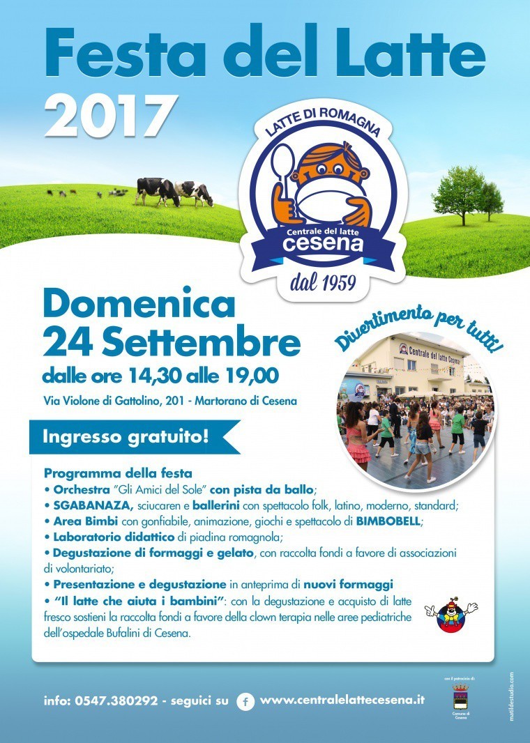 &quot;Il latte che aiuta i bambini&quot;, il 24 settembre iniziativa solidale a favore della clown terapia nelle aree pediatriche del Bufalini