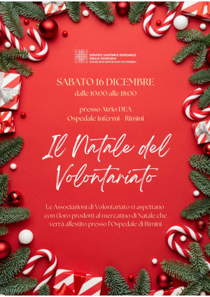 “Il Natale del Volontariato”: sabato 16 dicembre l&#039;ospedale di Rimini apre le sue porte alle associazioni