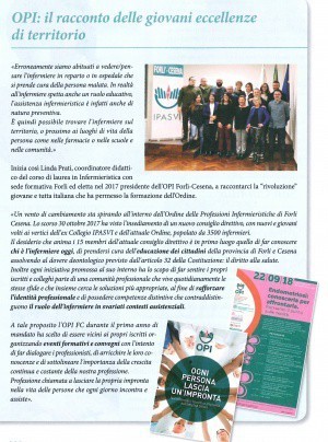 L'Ordine delle Professioni Infermieristiche di Forlì-Cesena sulla rivista nazionale Corofar Salute e Salute in Farmacia