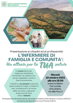 Presentazione dell&#039;infermiere di famiglia e di comunità: Novafeltria, 19 ottobre