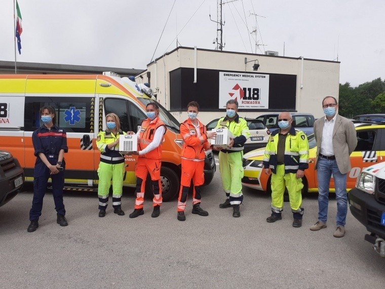 Il Corpo Volontario Forestale di Bagnacavallo dona due ozonizzatori per sanificare le ambulanze del 118