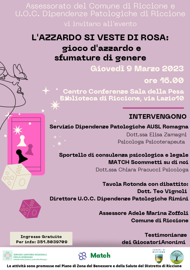 Azzardo si veste di rosa -  9 marzo a Riccione