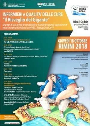 Infermieri e qualità delle cure: il 18 ottobre a Rimini corso organizzato da Associazione Antonella Santullo, AUSL e Ordine Professioni Infermieristiche Rimini