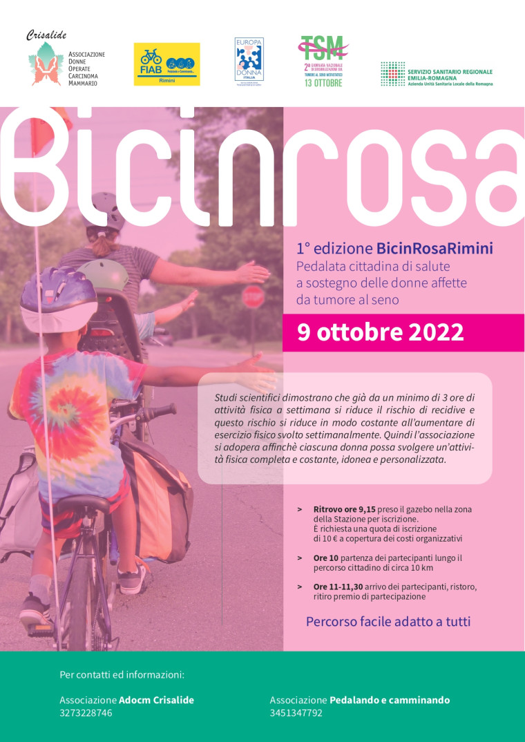 Pedalata “BicinRosaRimini”, Rimini , 9 ottobre 2022