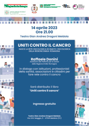 Uniti contro il cancro: il 14 aprile a Meldola incontro pubblico con l’Assessore Donini e i professionisti della sanita