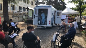 Il camper vaccinale a Riolo Terme