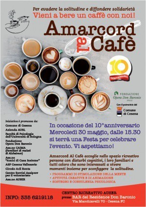 10 anni di “Amarcord al Cafè”, il 30 maggio a Cesena festa per celebrare l'evento