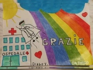 Coronavirus: I bambini di Ferrara inviano un video con il loro disegni agli operatori sanitari dell&#039;Ausl Romagna