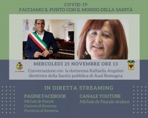 Domani il punto sulla situazione Covid-19 in diretta streaming alle 13 con il sindaco Michele de Pascale e la direttrice della Sanità pubblica di Ausl Romagna Raffaella Angelini