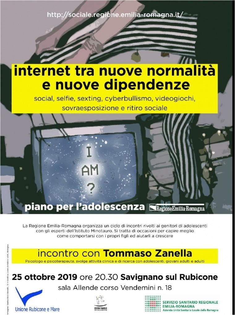 &quot;Internet tra nuove normalità e nuove dipendenze&quot;, incontro pubblico il 25 ottobre a Savignano