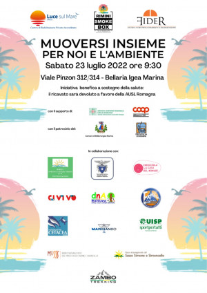 Sabato 23 luglio a Bellaria Igea Marina: "Muoversi insieme, per noi e l’ambiente: iniziativa benefica a sostegno della salute"