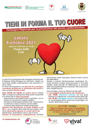 &quot;Tieni in forma il tuo cuore!&quot; Forlì, 9 ottobre. Presentate oggi in salone Comunale tutte le iniziative in programma
