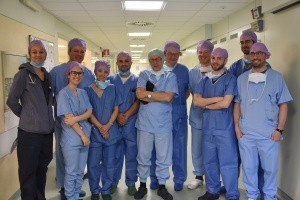 nella foto: al centro il prof. Claudio Vicini, alla sua sx il dottor Younes e alla sua destra il prof. Pasquale Capaccio