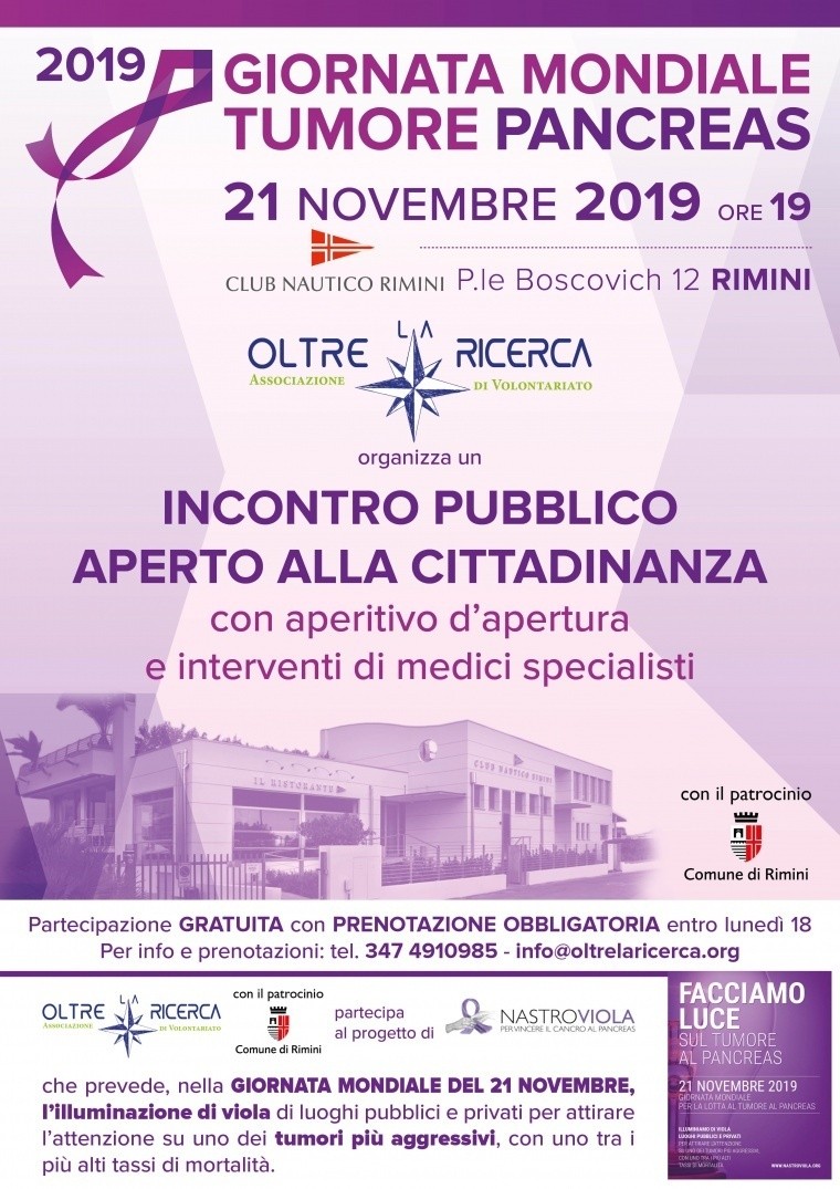 Giornata mondiale tumore pancreas, a Rimini il 21 novembre incontro pubblico promosso dall’Associazione &#039;Oltre la Ricerca&#039;
