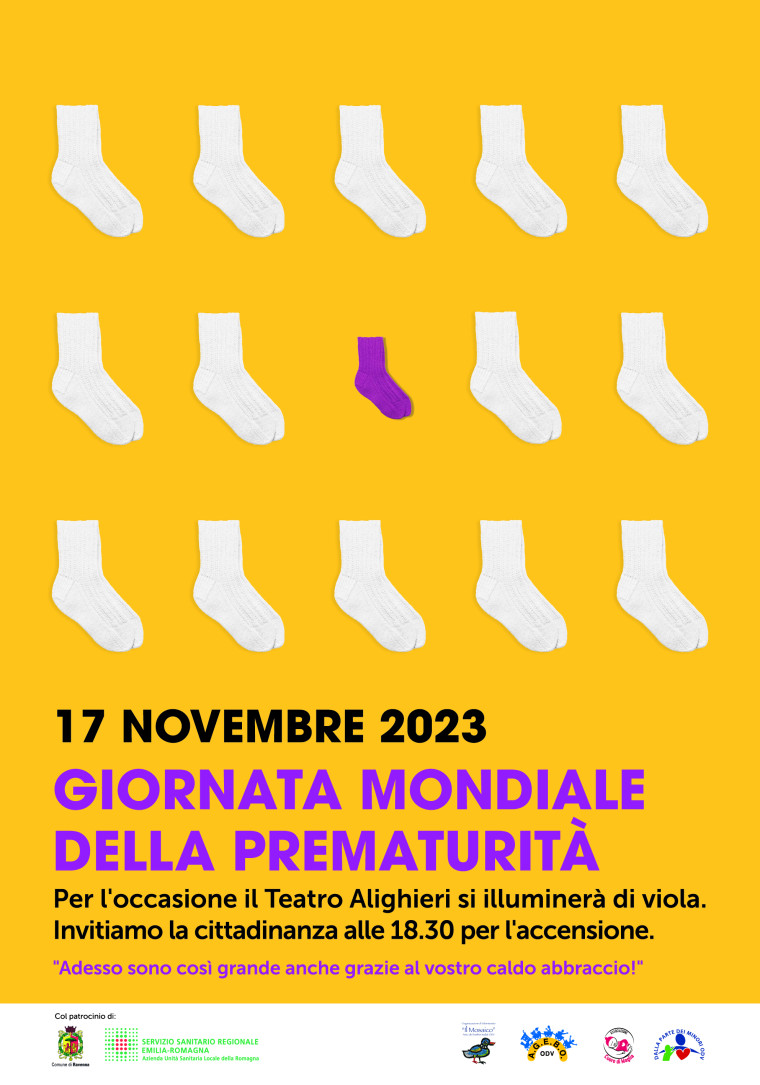 Venerdì 17 novembre ricorre la giornata dedicata alla prematurità. Le iniziative a Ravenna promosse dalle Associazioni di volontariato