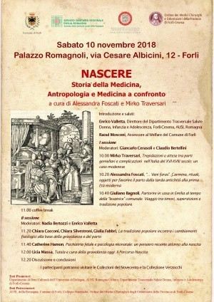 NASCERE. Storia della medicina, Antropologia e medicina a confronto (Forlì, Palazzo Romagnoli, Sabato 10 novembre 2018)