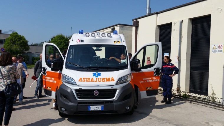 Una delle ambulanze utilizzate in estate