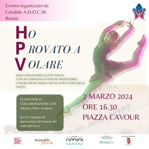 “Ho provato a volare” sabato 2 marzo a Rimini per la prevenzione del tumore del collo dell’utero