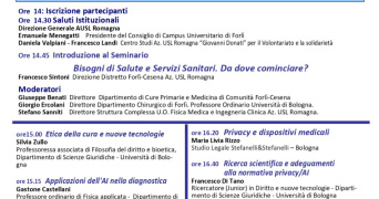 Confermato evento "Intelligenza artificiale e salute: opportunità e rischi" (29 maggio, ore 14,  Polo Formativo Ausl Romagna, Via Pratella 12, Forlì)